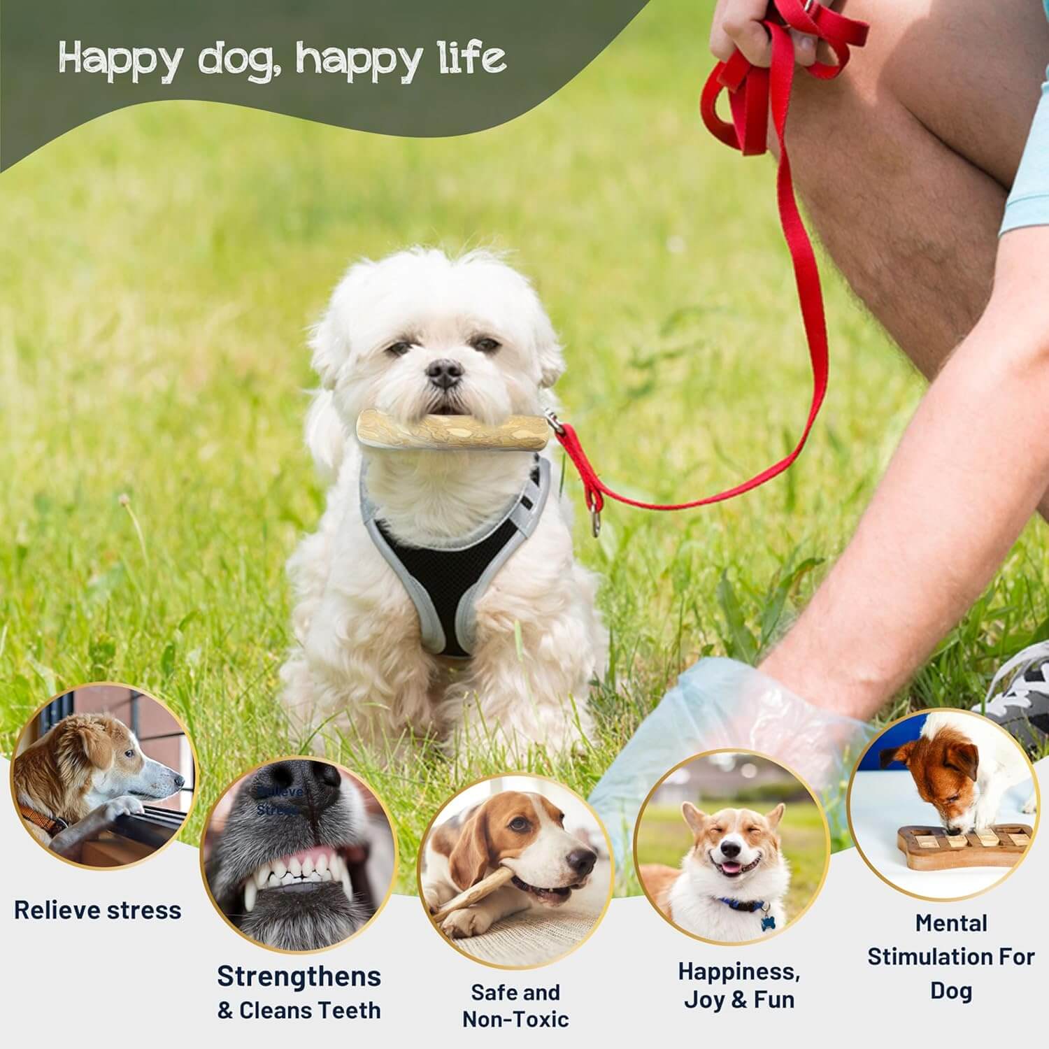 For Medium Dogs - Coffee Wood Dog Chew Stick Toy
