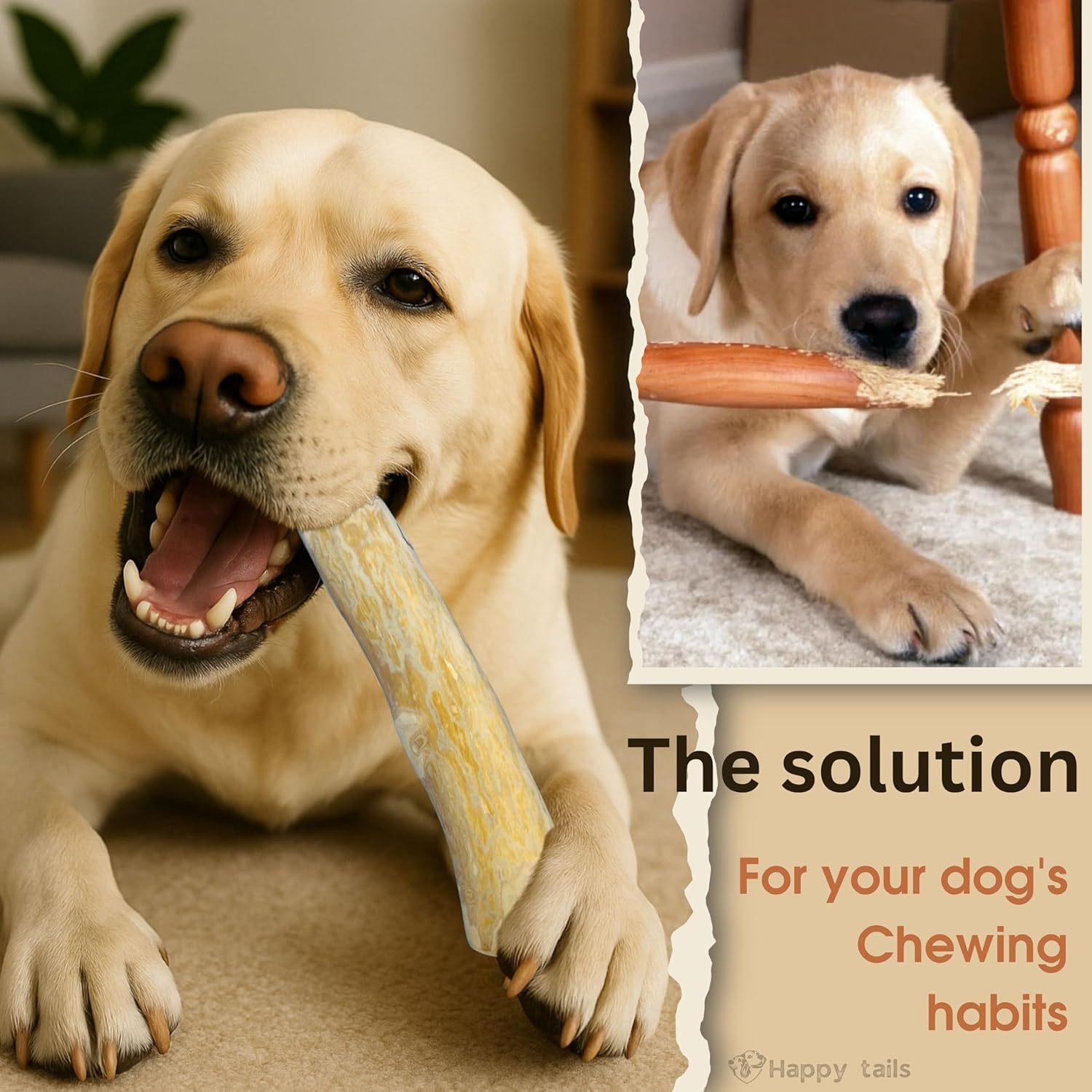 For Medium Dogs - Coffee Wood Dog Chew Stick Toy